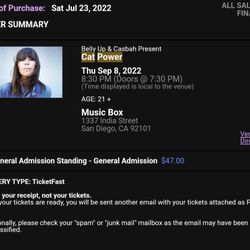 Cat Power Tickets - $40 Music Box 
