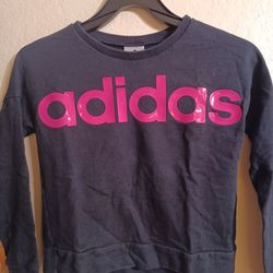Two Adidas Girls Crop Top Sweaters (Size 10/12)