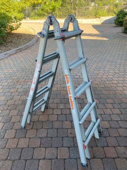 Little Giant M18 adjustable ladder A frame 5-9’ extension 5-18’ good condition $135 cash 2401 n Euclid ave Upland 91784