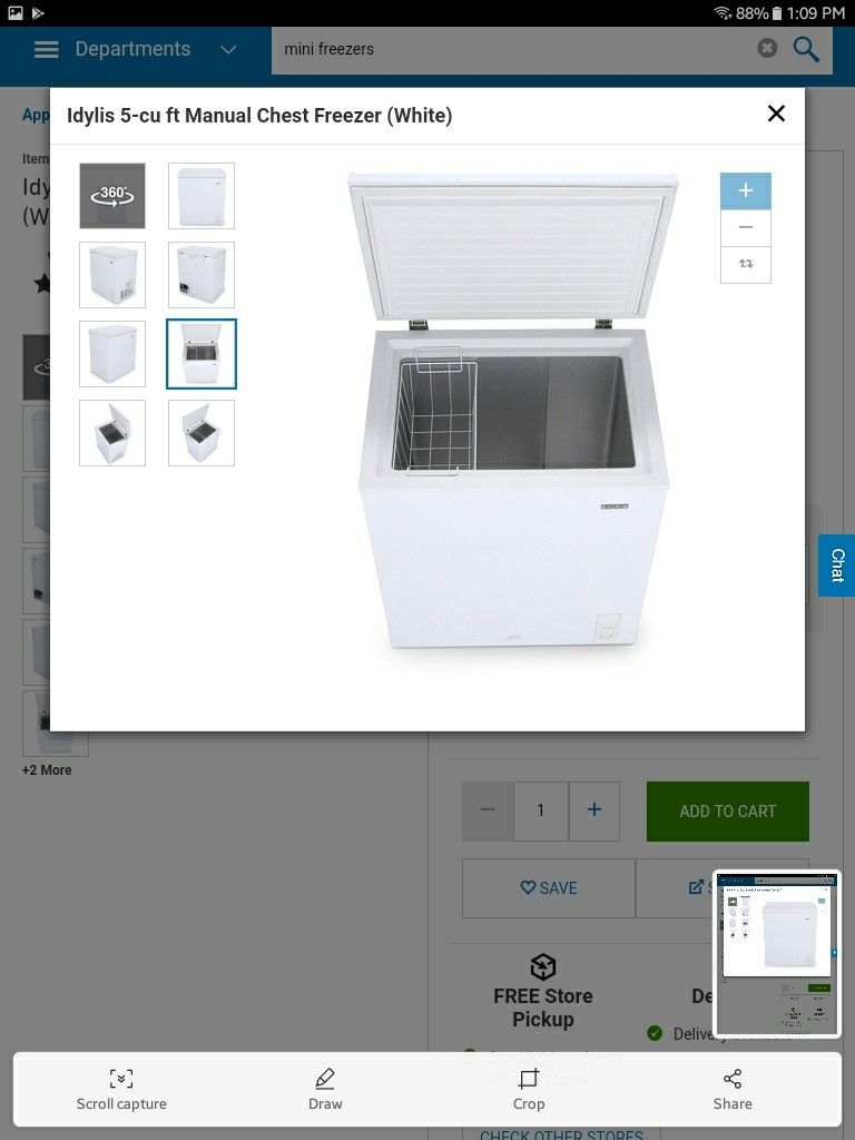 Idylis 5-cu ft. Manual Chest Freezer (White)