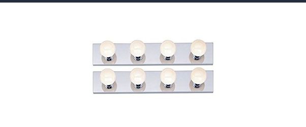 Chrome vanity lights