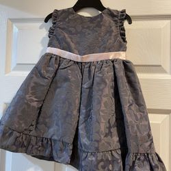 Great Condition Girls Fancy Dress Size 24 Months  Gray And Pink 