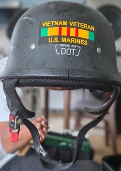 U.S. Marines Vietnam Veteran Motorcycle Helmet