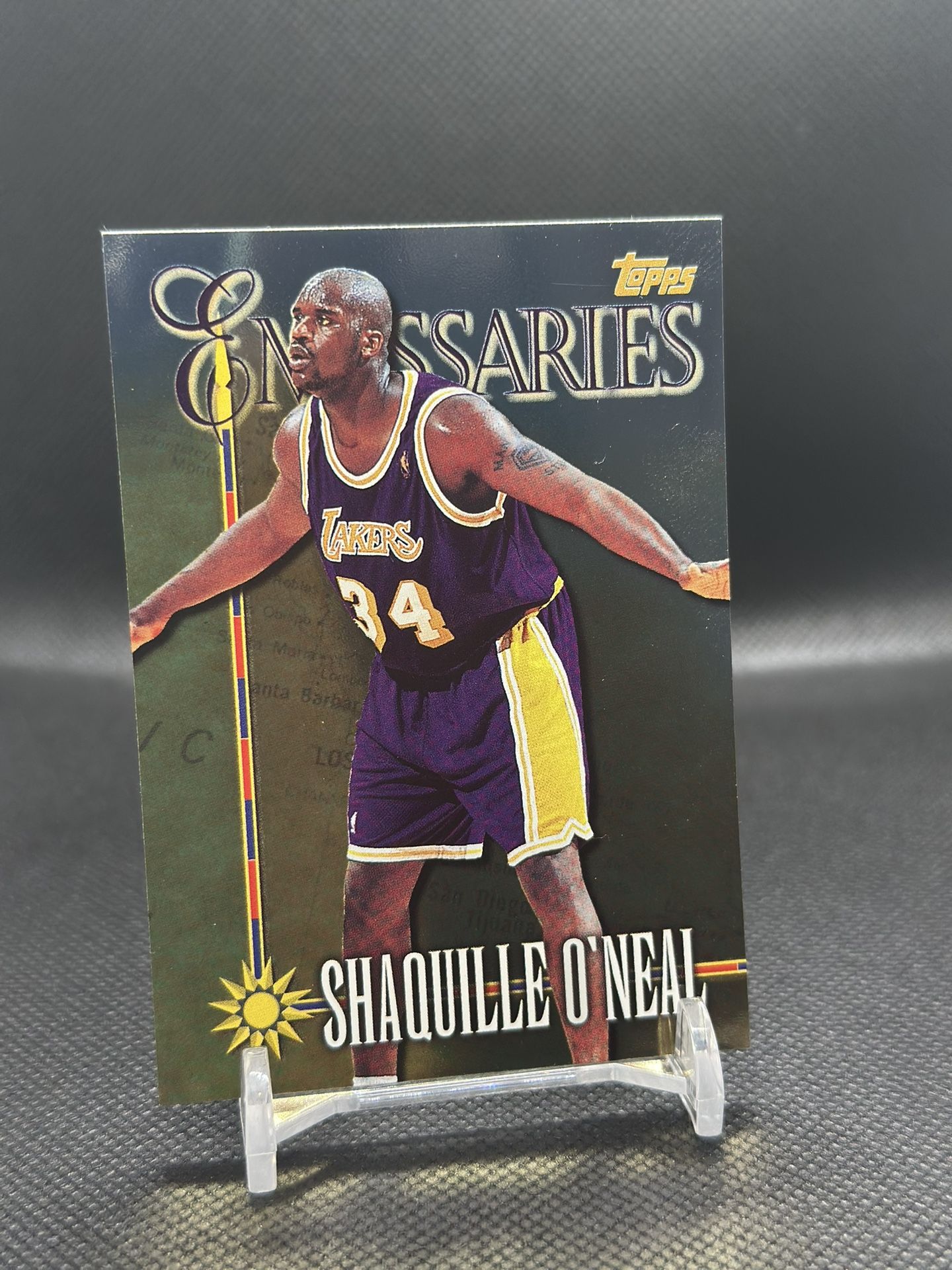 🔥 1998-99 Topps Emissaries Los Angeles Lakers Basketball Card #E8 Shaquille O'Neal