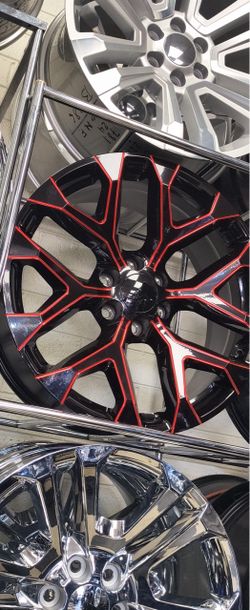 6X139.7 22 INCH WHEEL AND TIRE SETS Vehicle Fitment: Perfect matching packages for lifted trucks and SUVs that clearly only see dirt when pulling int