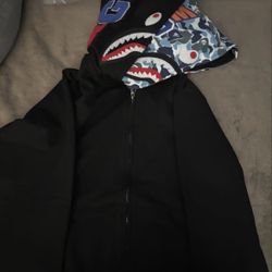 double bape hoodie black XL