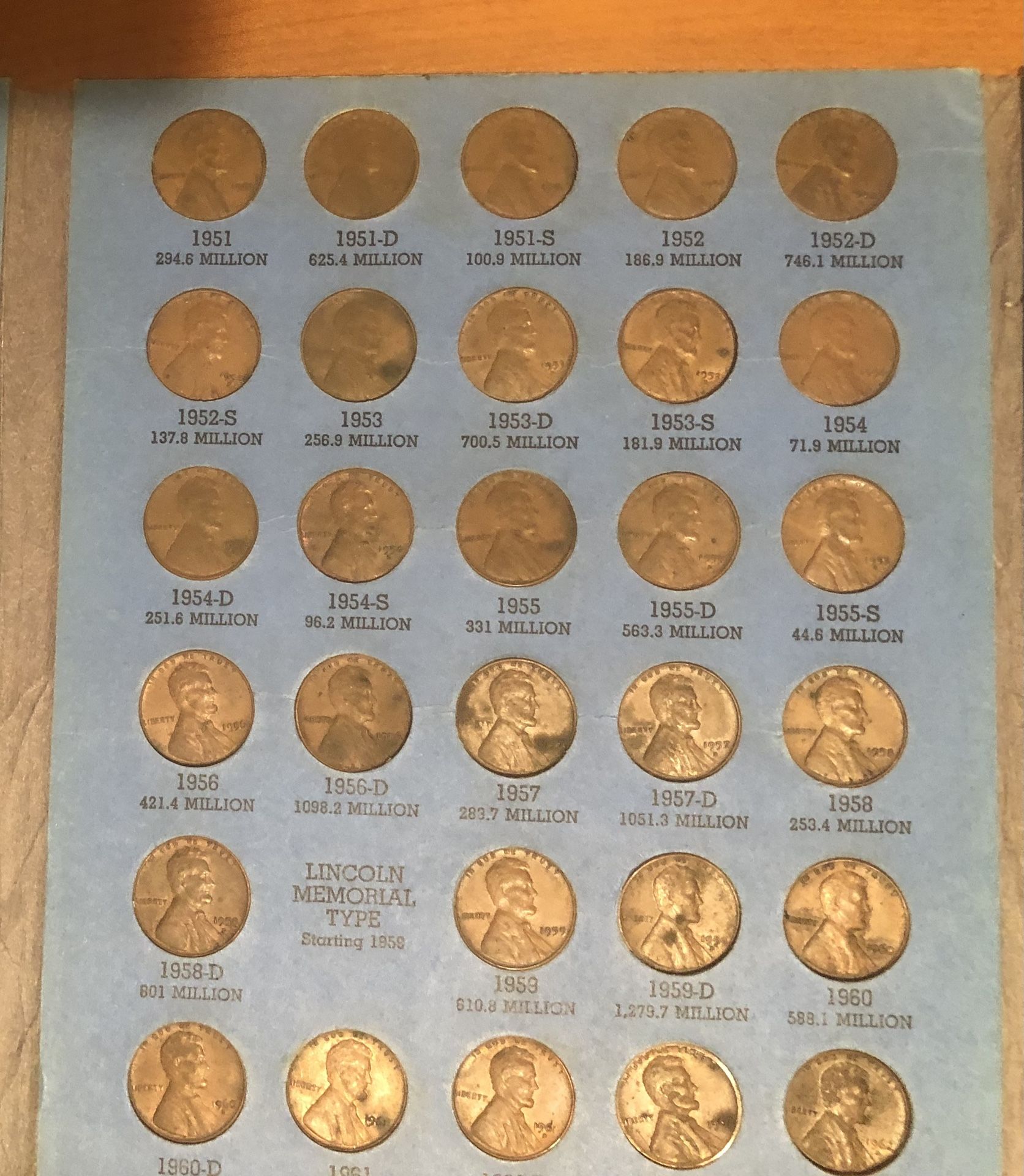 Lincoln Penny Album As Shown 1941 -