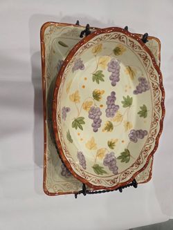 decorative ceramic serving dish set