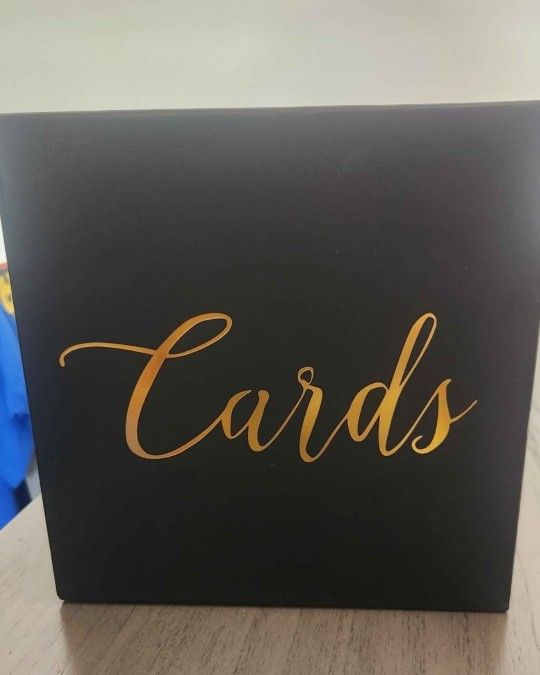 Black And Gold Gift Card box