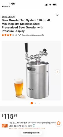 VEVOR Mini Keg Beer Growler Tap System
