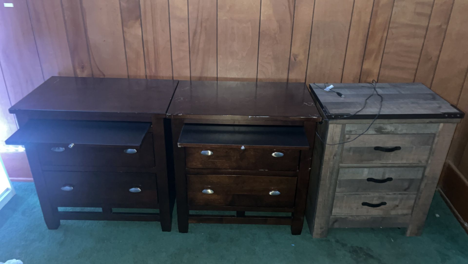 Night Stands With Pullout Desk And Usb Charging