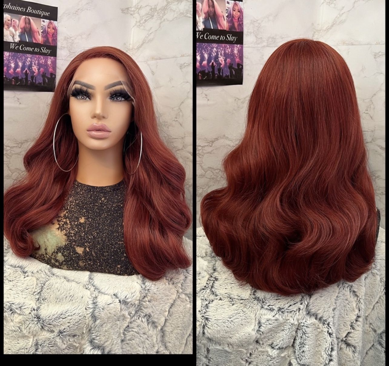 Human Hair Blended Lace Front Wig 