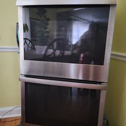 GE conventional double oven.