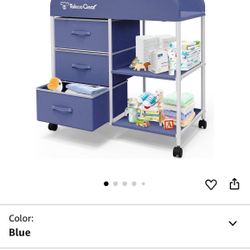 Baby Changing Table, Portable Changing T able, Diaper Changing Station with Waterproof Pad, Changing Table Dresser with 3 Storage Baskets, Mobile Nurs