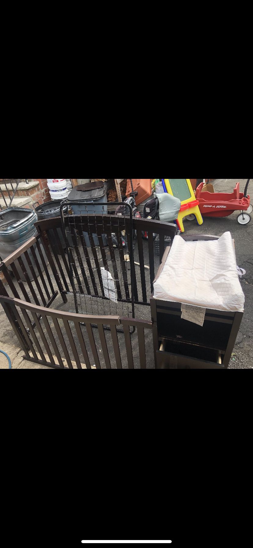 Diaper changing table/crib