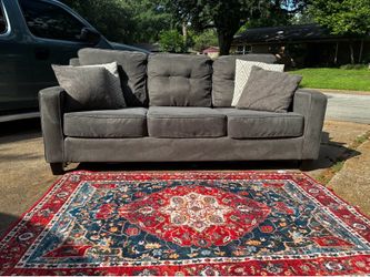Ashley Furniture Back Tufted Karis Sofa Including Throw Pillows and Delivery