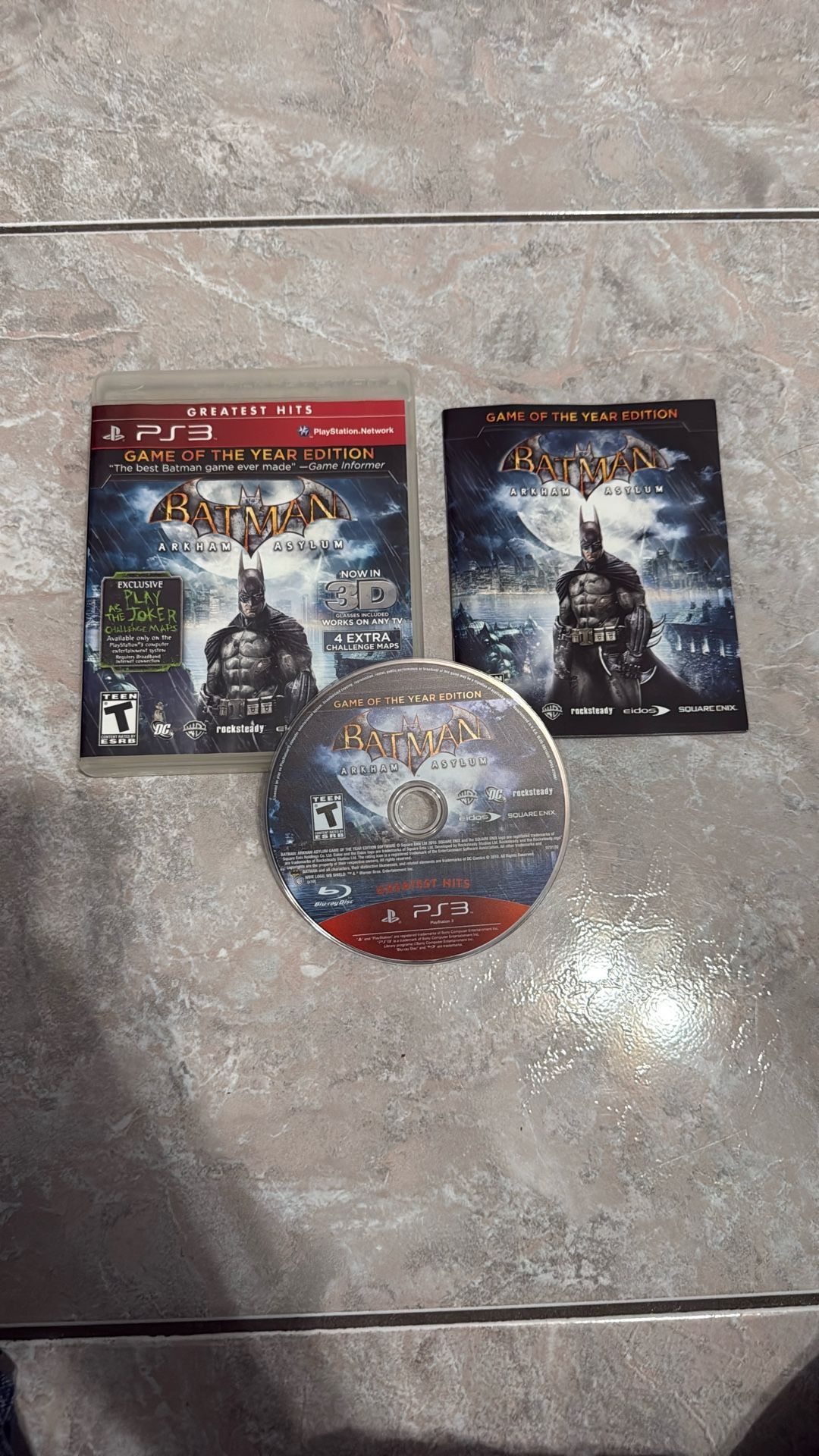 Batman: Arkham Asylum (PS3) Game Of The Year Edition CIB