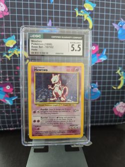 Mewtwo 10/102 base set holo gcg 5.5