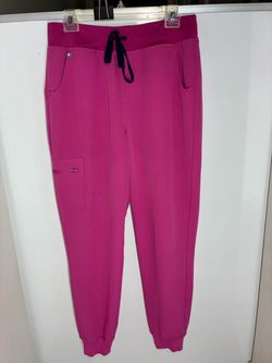 Figs Women’s Pink Jogger Scrub Pants, size Medium