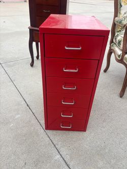 Red Metal Cabinet