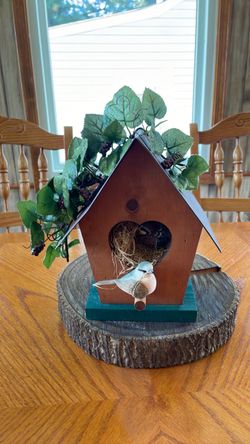 Metal and Wood Birdhouse