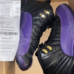 Jordan 12s Black And Purple
