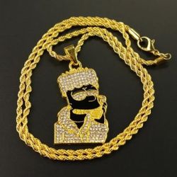 Simpsons Gold Color Pendant Necklace