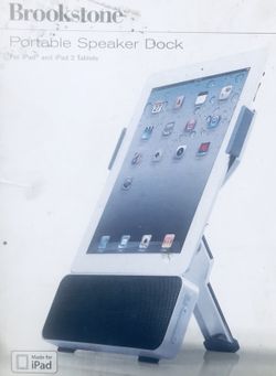 iPad Dock Brookstone built with amazing quality & Speaker Quality. Battery  & Plug in Capability! for Sale in Santa Clarita, CA - OfferUp
