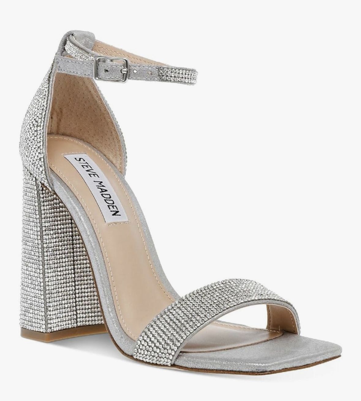 Steve Madden Women's Tiaa Rhinestone Heeled Sandal (Size 8)