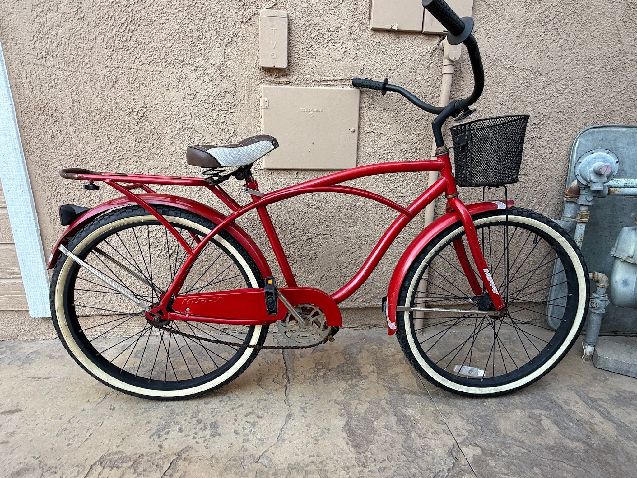Schwinn Style Beach Cruiser Bike Red Single Speed Coast Brake Fenders Rack Fully tuned, dialed in and ready to ride, it does not need anything. Pick
