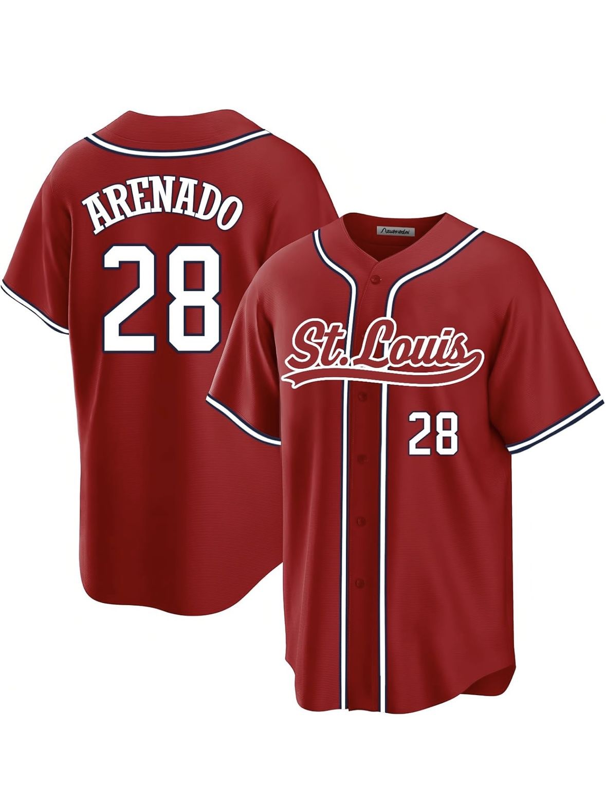 Custom Mens/Women/Youth St. Louis Baseball Stitched T-Shirt for Sports Fan