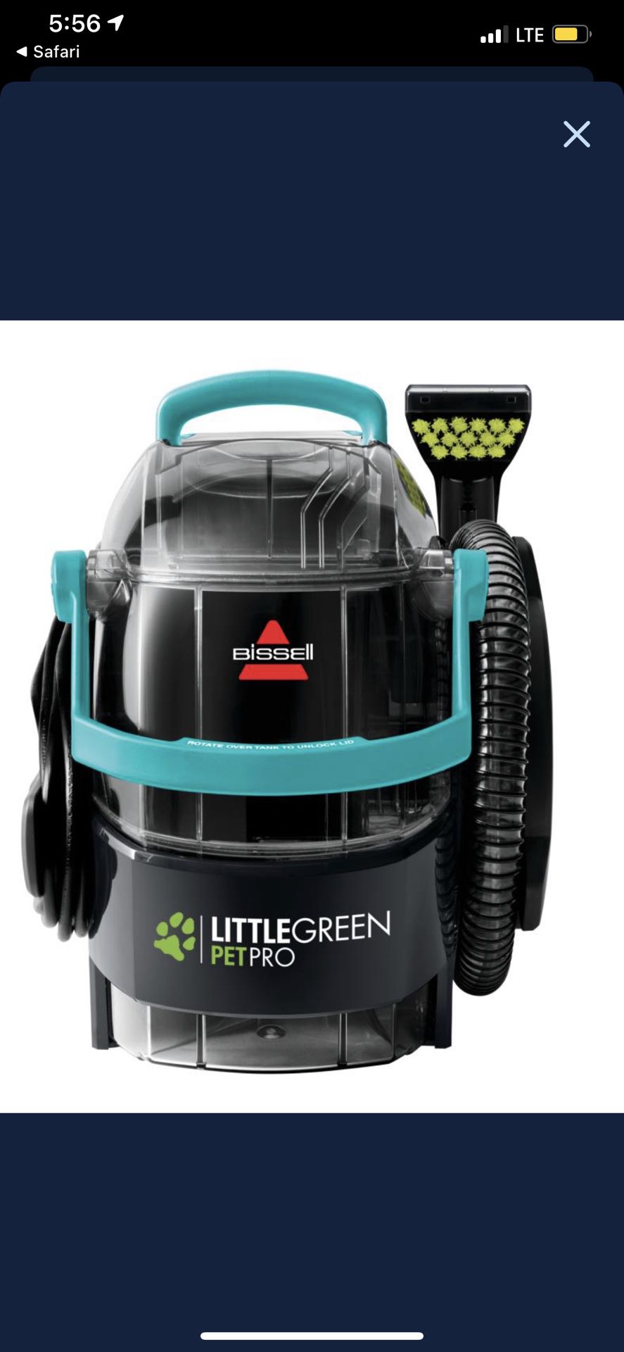 BISSELL LITTLE GREEN PROHEAT PET CARPET CLEANER