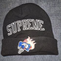 Supreme Black Duck Down Records Beanie 