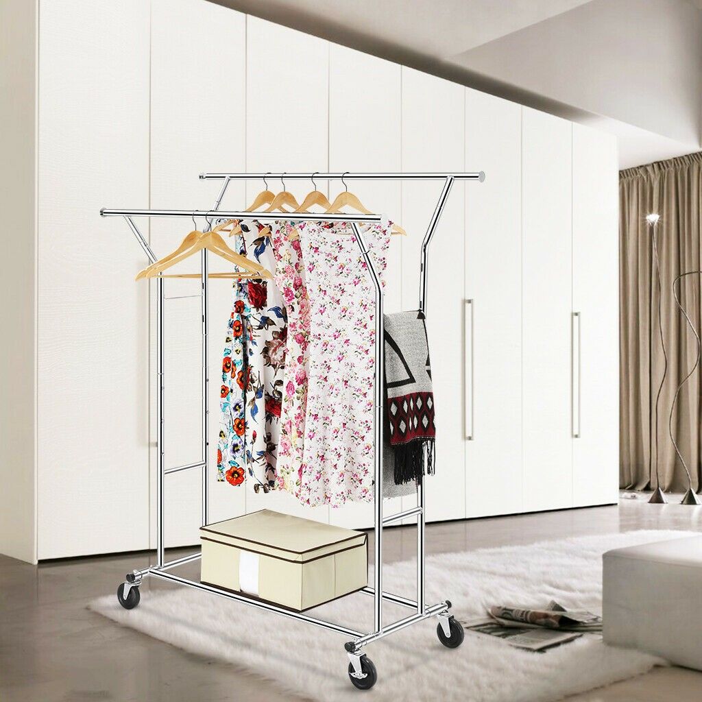 NEW Adjustable Drying Rack Indoor Clothes Hanger Garment Rack for Bedroom Storage area Backyard