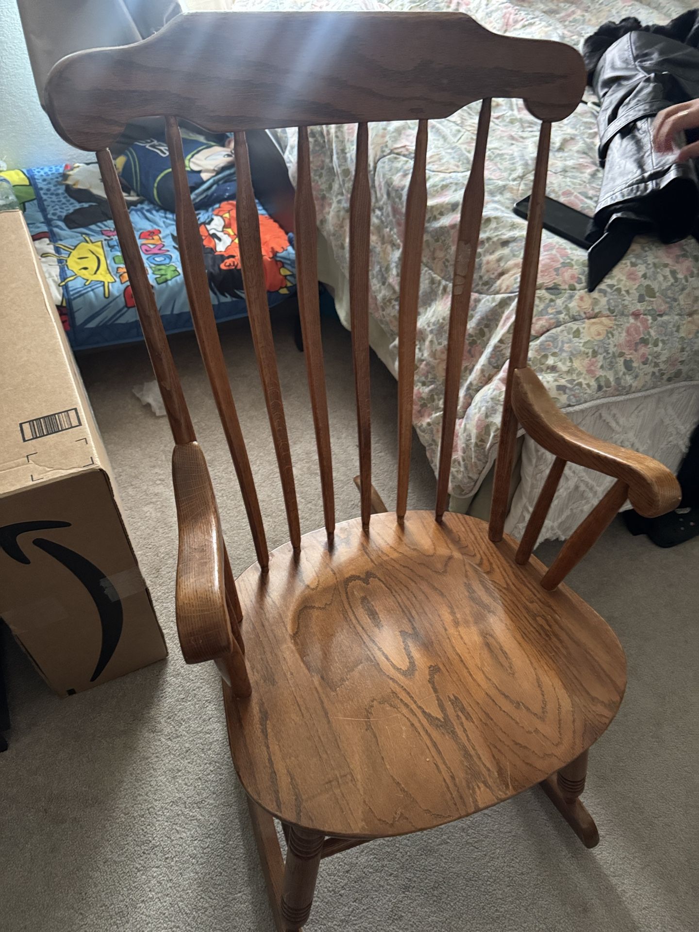 wooden rocking chair