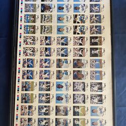 Dodgers 1983 Baseball Cards Uncut Sheet