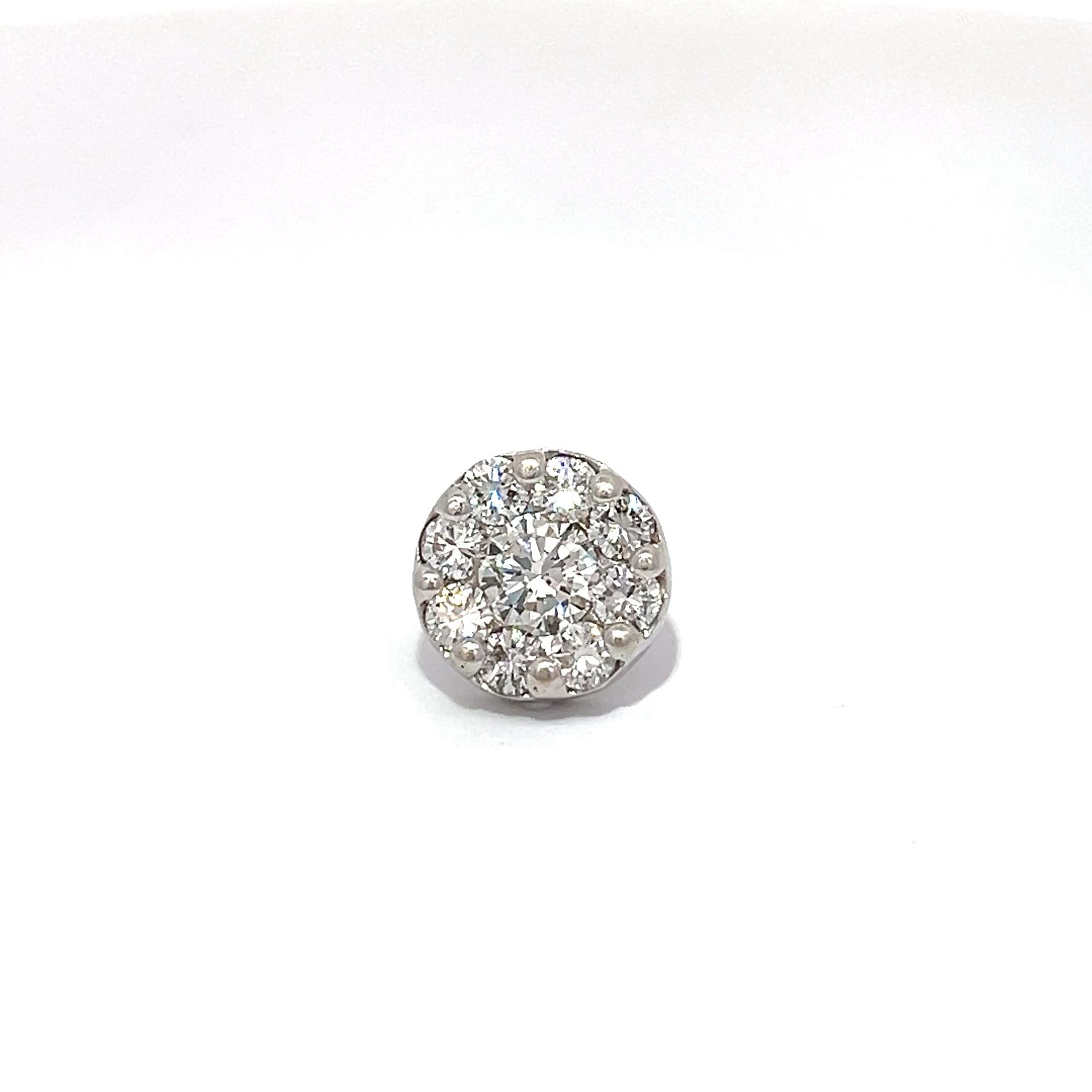 Single Diamond And Gold Earring 14k