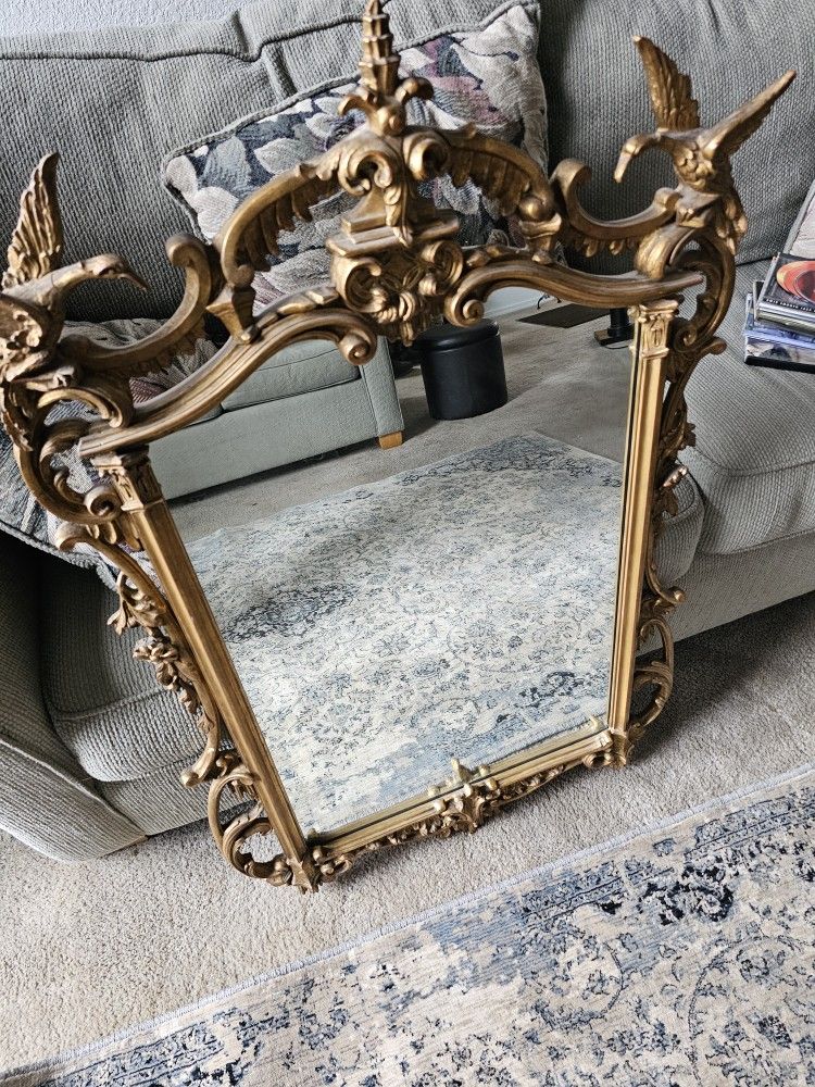 Antique Swan Mirror