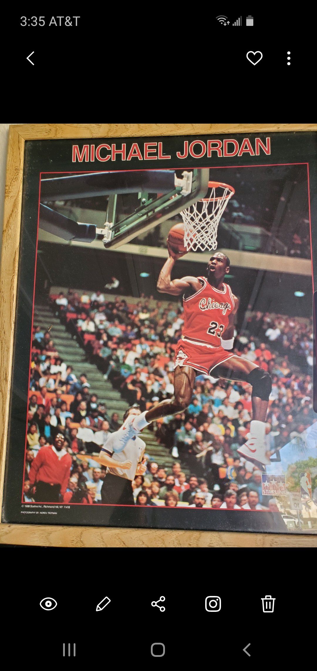 Classic Michael Jordan framed poster!