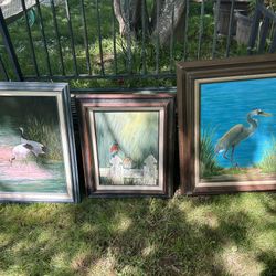 3 Oil Painting Signed 