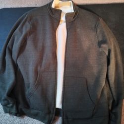 old navy sherpa jacket, Dark Green , Large