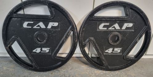 Weight Olympic Grip Plates Two 45s