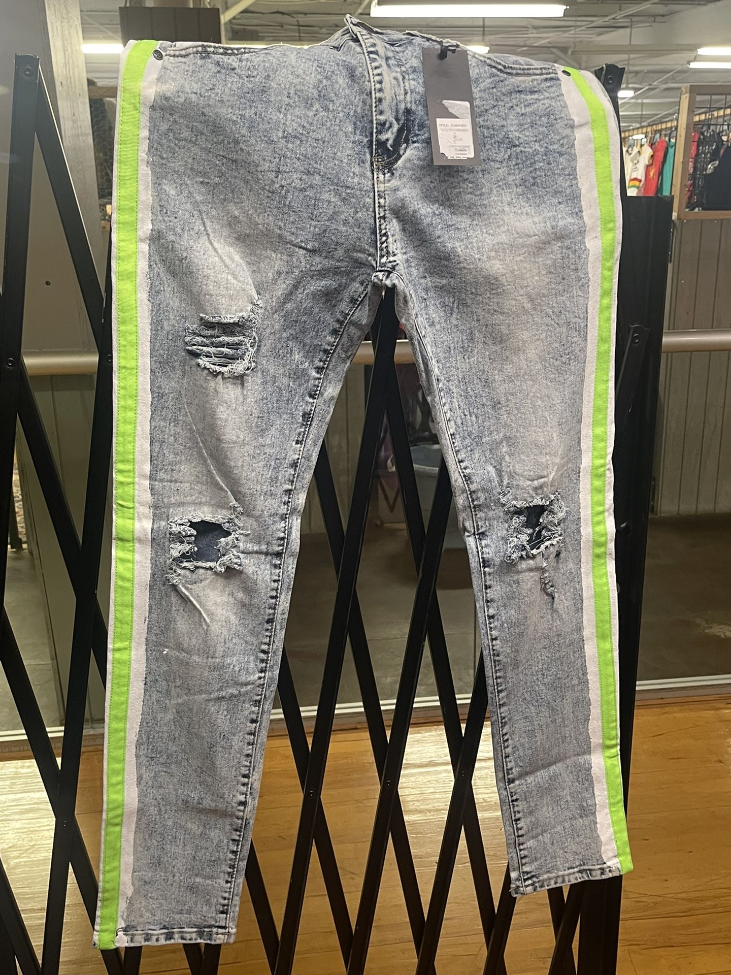 【COLOR iN ID】side painting denim ZCL Side Paint Stripe Denim Art - Art