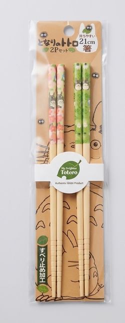 My Neighbor Totoro Chopsticks 2 Pair Set 21cm Bamboo Studio Ghibli Japan NEW