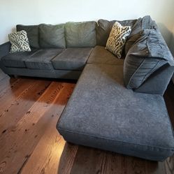 Greyish Blue Sectional Couch… Delivery Available!