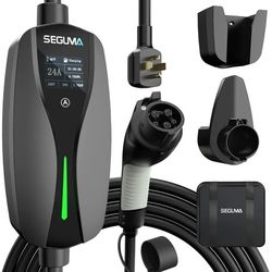 SEGUMA
Visit the Store
4.6
4.6 out of 5 stars
(3)
NEMA 14-30 Level 2 EV Charger, Electric Vehicle Portable Charger with 24A 240V 25FT Cable