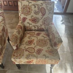 Pier 1 Floral Print Chairs 
