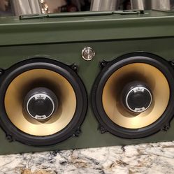 Ammo can blue tooth speaker