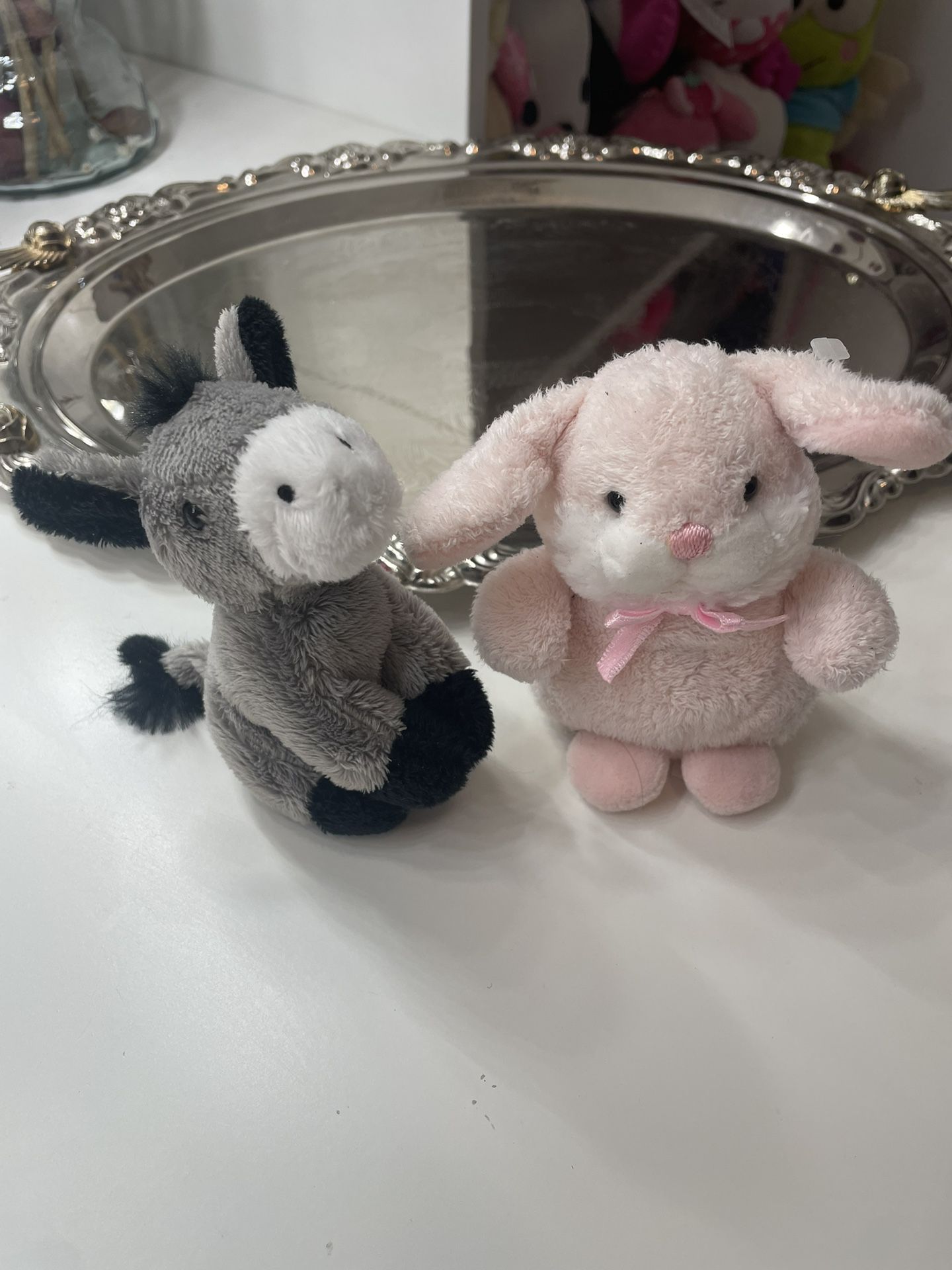 Small Bunny And Donkey Plushies