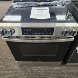 30 in. 5 Burner Element Slide-In Electric Range in Stainless Steel with Crisp Mode